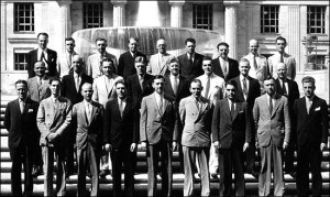 The first graduates of the Bureau's training program for national police exectives, the forerunner of today's National Academy, in 1935.